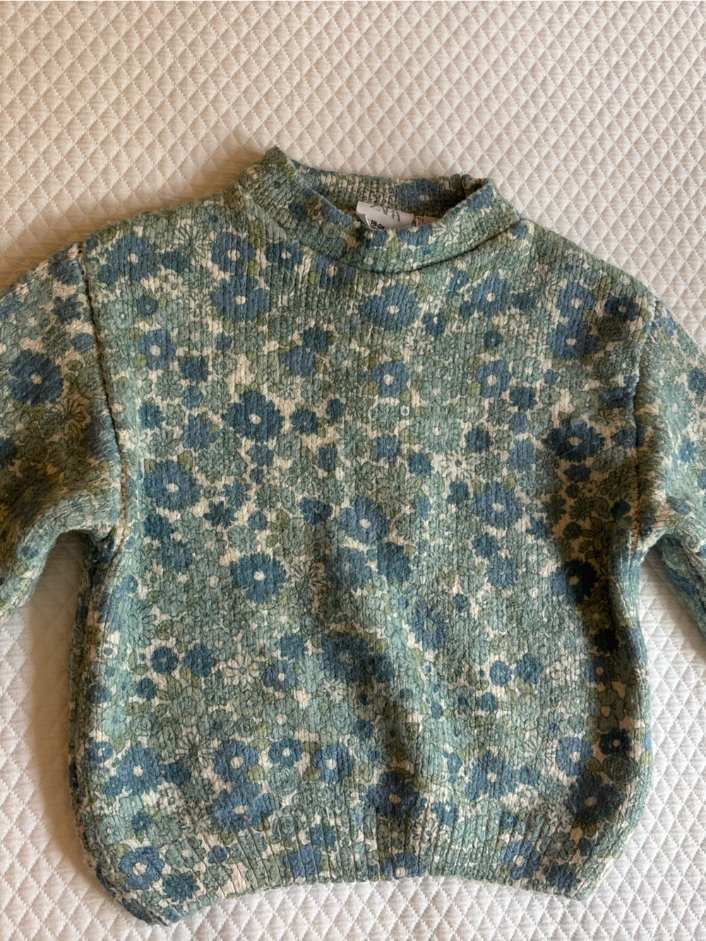 Zara Floral Sweater - Teal/Blue/green